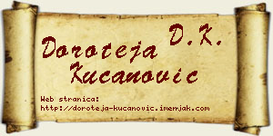 Doroteja Kucanović vizit kartica